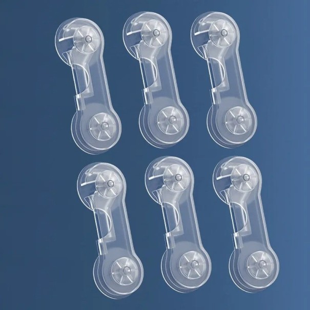 Fechaduras de segurança contra abertura de armários e gavetas conjunto 6 unidades para proteção de crianças e animais de estimação com design transparente 1