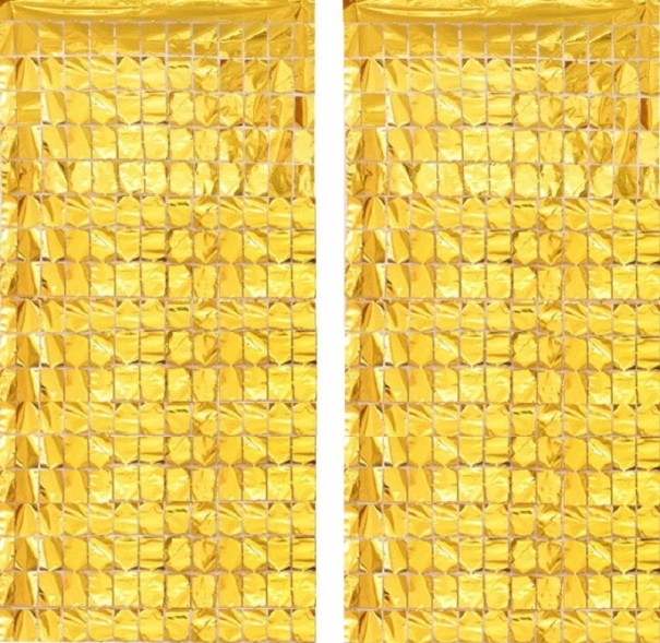 Feestgordijn 2 stuks goud