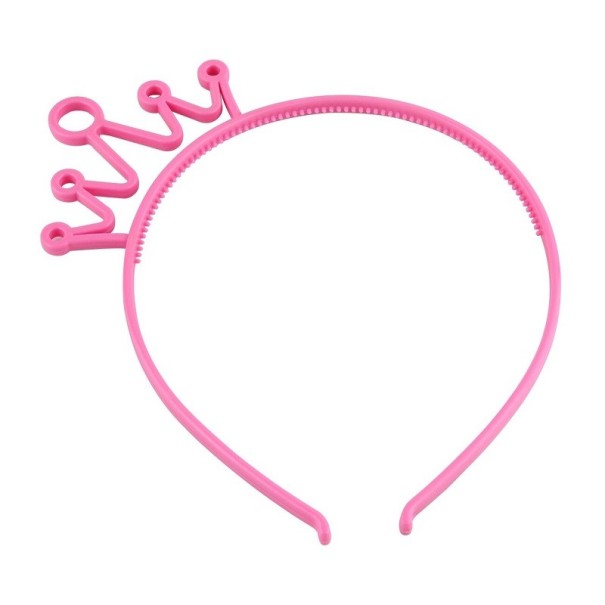 Feesthoofdband met kroon 2 stuks roze