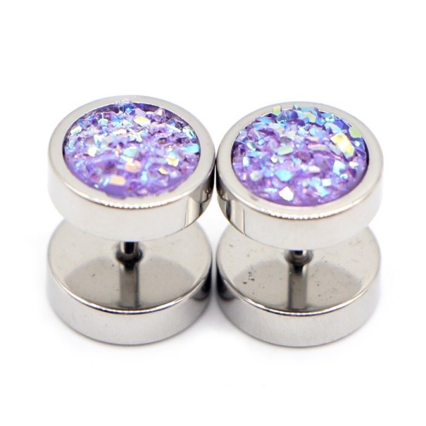 Feikkitulpat kristalleilla hopeinen 6