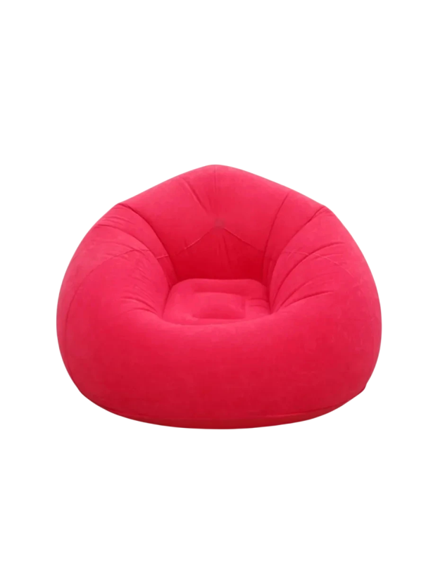 Felfújható heverő 103 x 60 cm Összecsukható könnyű relaxáló ülőhely PVC megerősített anyag Levegőszivárgás elleni szelep piros
