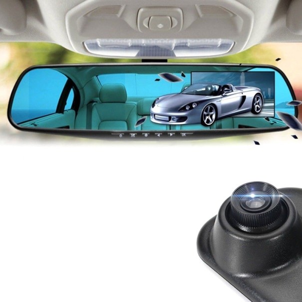 Felvevő autós kamera a visszapillantó tükörbe A1403 1