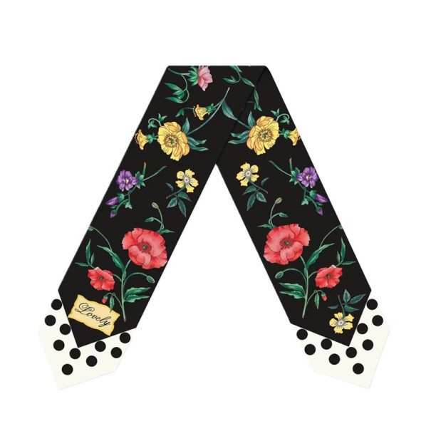 Femminile leggero sciarpa stretta 88 x 11 cm Sciarpa sottile per capelli e collo Cerchietto per donne Accessorio per borsa Tutto l'anno 1