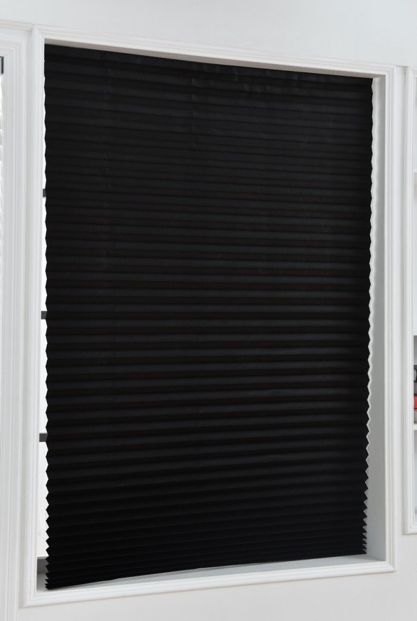 Fensterrollo 90 x 150 cm schwarz