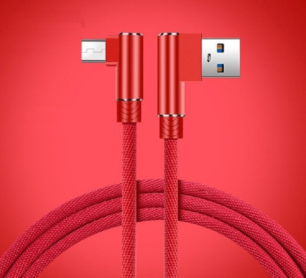 Ferde kábel az USB-hez a Micro USB-hez piros 2 m