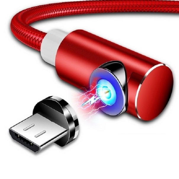 Ferde mágneses USB kábel piros 2 m 1