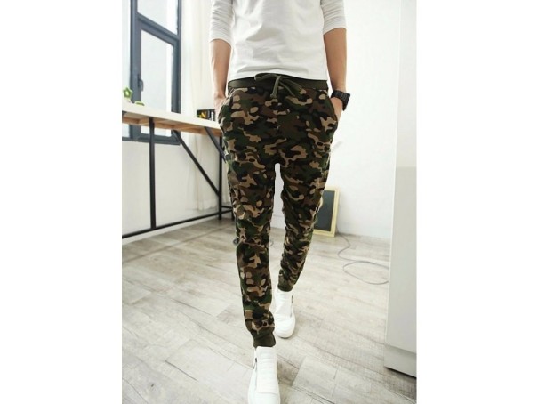 Férfi Army Joggers J1463 zöld L