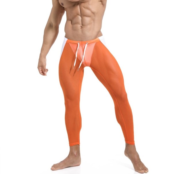 Férfi áttetsző leggings narancs S