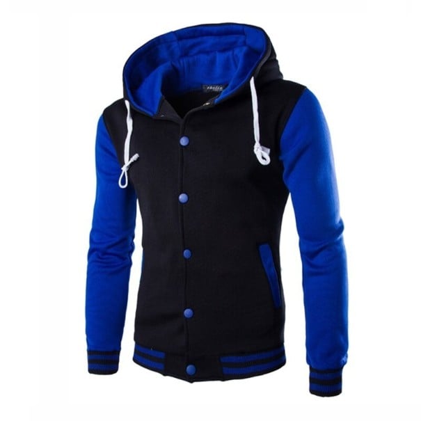 Férfi baseball pulóver F41 kék M