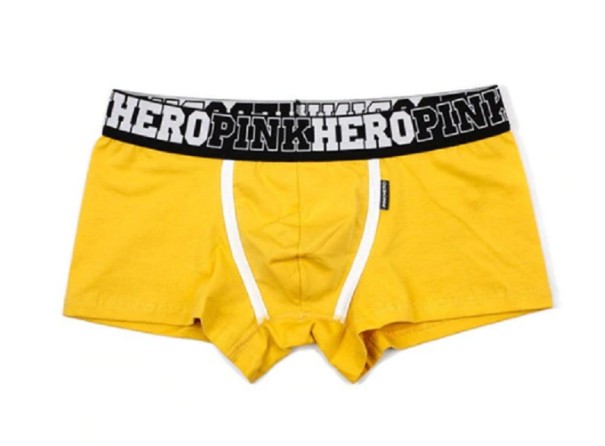 Férfi boxerek - PINK HERO sárga S