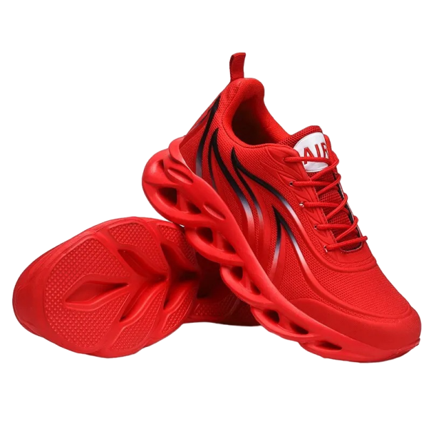 Férfi futócipők piros csúszásmentes talpú férfi sportcipők légáteresztő puha lengéscsillapító piros 39