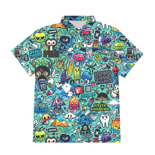 Férfi ing F754 nyomtatással 4XL 5