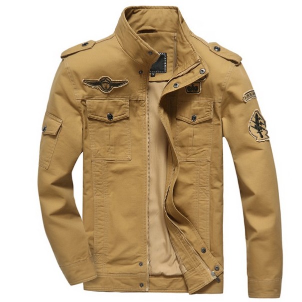 Férfi katonai stílusú dzseki J2046 khaki M
