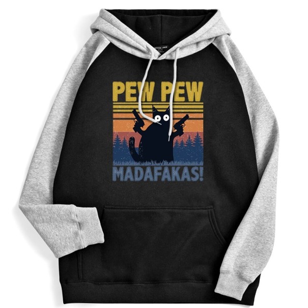 Férfi kétszínű pulóver F114 szürke L