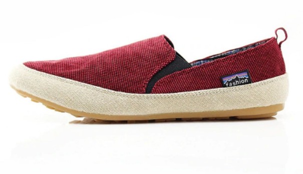Férfi lenvászon espadrilles J2663 piros 41