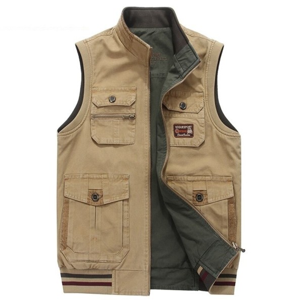 Férfi mellény F1157 khaki 4XL