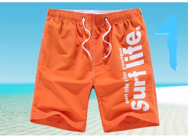 Férfi nyári rövidnadrág - narancs XL