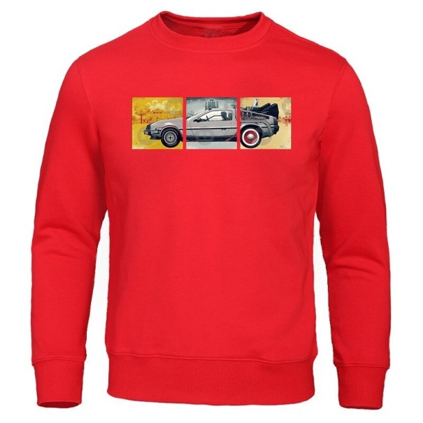 Férfi pulóver autóval piros XS