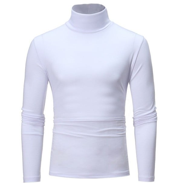 Férfi pulóver garbóval F172 fehér M