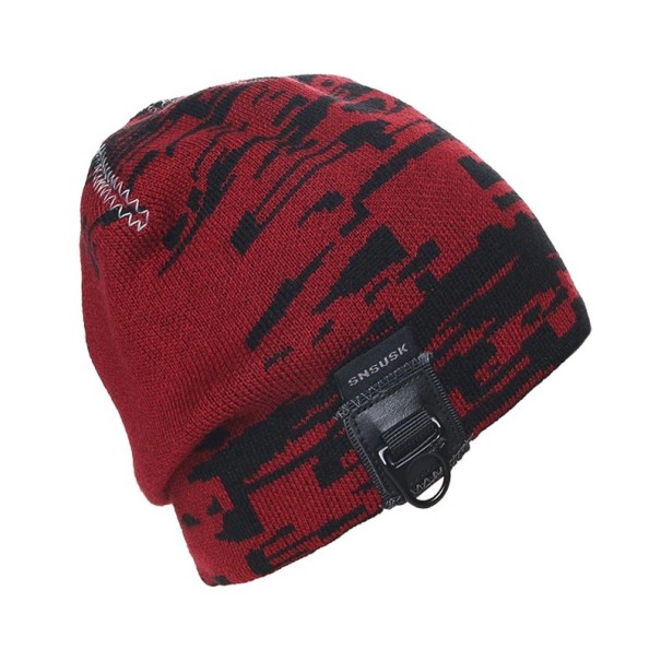 Férfi sapka J2049 mintával piros