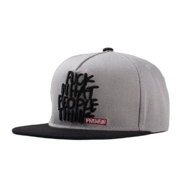 Férfi snapback felirattal szürke