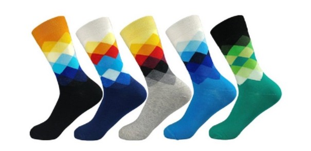 Férfi színes zokni - 5 pár 1