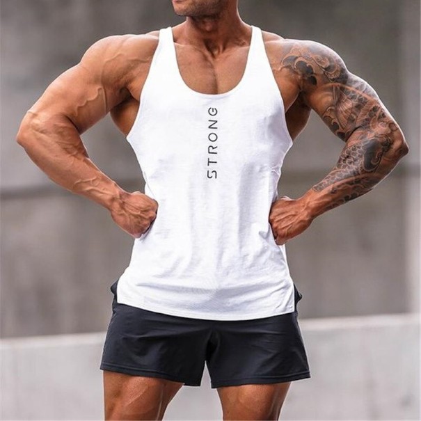 Férfi tank top T2004 fehér XS