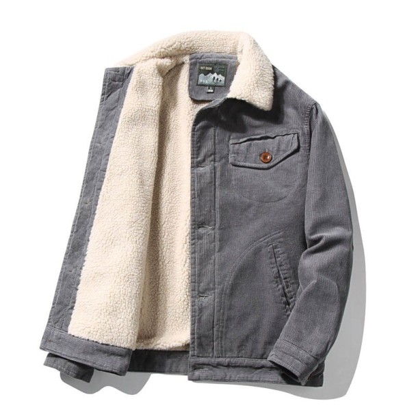 Férfi téli dzseki bundával F1138 szürke 3XL
