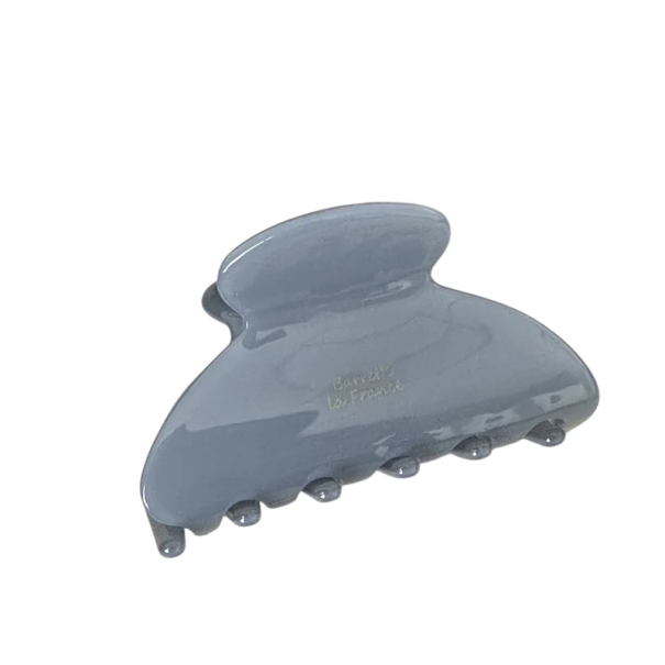 Fermaglio per capelli da donna 6,5 cm Design elegante ovale pieno Presa forte Fermaglio in plastica per acconciature quotidiane e festive blu