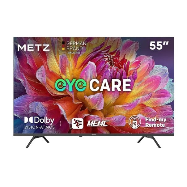 Fernseher Metz MUF7000Z Smart TV 55" 4K UHD mit Google TV und Dolby Audio HDR10 HLG sowie MEMC Augenschutz für das Wohnzimmer und Schlafzimmer