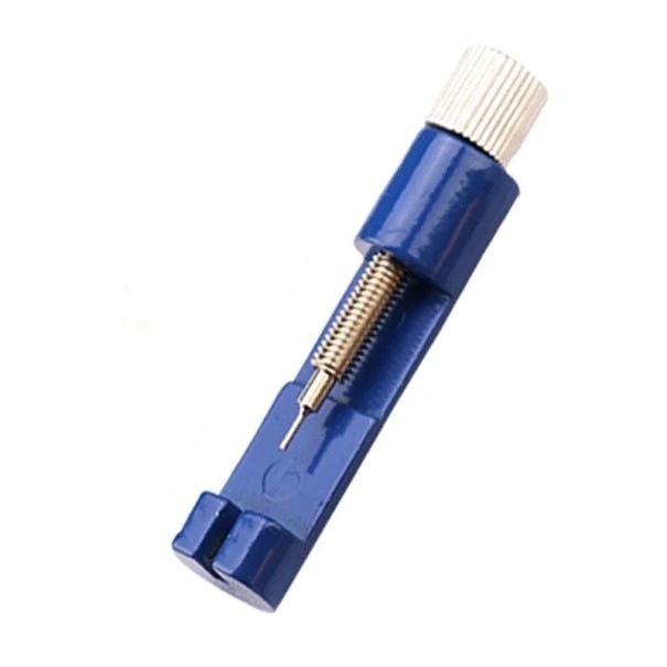 Ferramenta para encurtar braceletes de relógio em metal 64x14x13 mm com largura ajustável de 31 mm azul