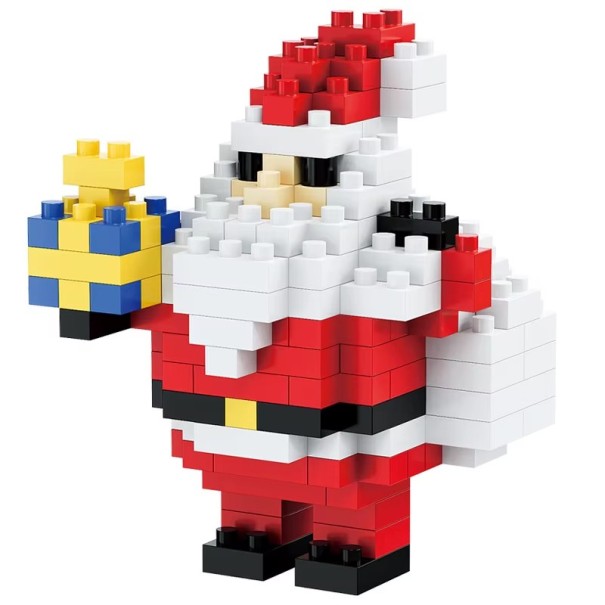 Festliche Mikro-Stickerei Santa Claus mit Geschenken 44 x 40 x 63 mm DIY Weihnachts-Bausteine 149 Teile Tischdekoration für winterliche Atmosphäre und Spaß 1