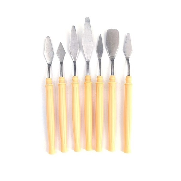 Festő spatula műanyag nyéllel 7 db 1