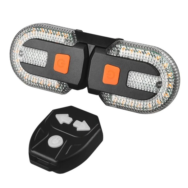 Feu arrière directionnel pour vélo avec LED 30 lm recharge USB 3 modes télécommande clignotant sur tige de selle 8,5 x 14 x 4 cm éclairage 1