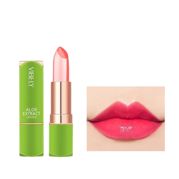 Feuchtigkeitsspendender Lippenstift mit Aloe Vera, langanhaltender, nährender Balsam, farbwechselnder Lipgloss Big red