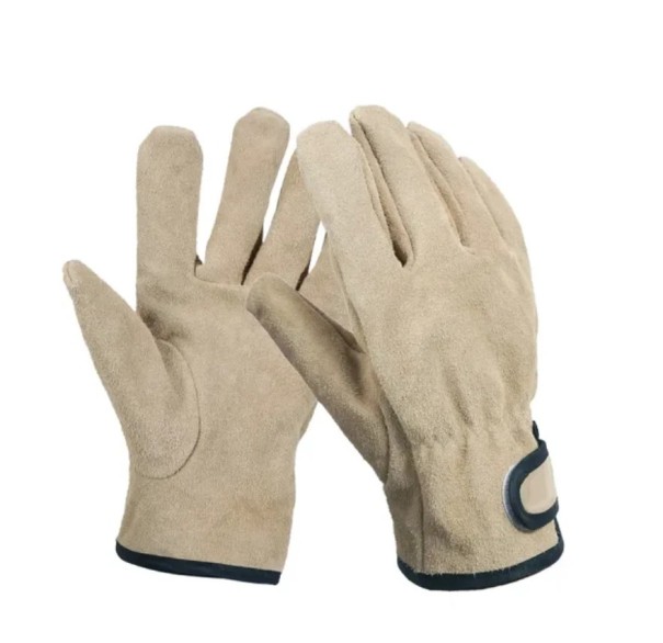 Feuerfeste hitzebeständige Handschuhe 24,5 x 12 cm Leder Schutzhandschuhe zum Grillen Kochen Handhabung von heißen Gegenständen 1