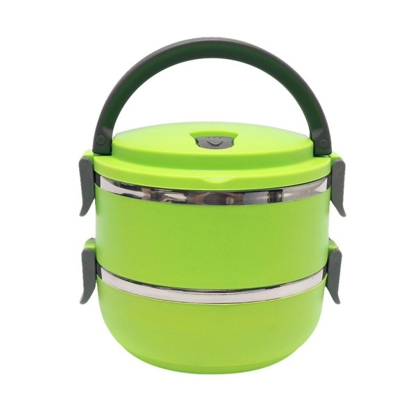 Fiambrera de dos niveles C160 verde