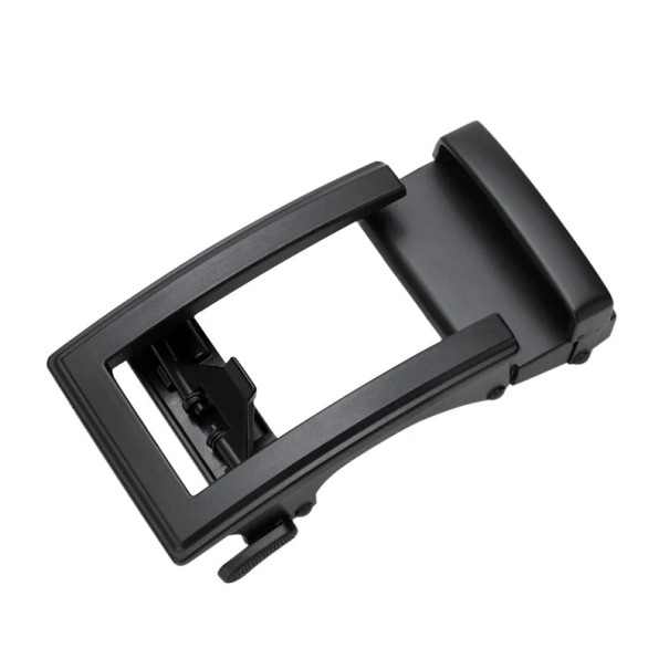Fibbia automatica da uomo in lega di metalli per cintura in pelle 3,3–3,5 cm Fibbia intercambiabile Fibbia metallica elegante per cinture formali e casual nero