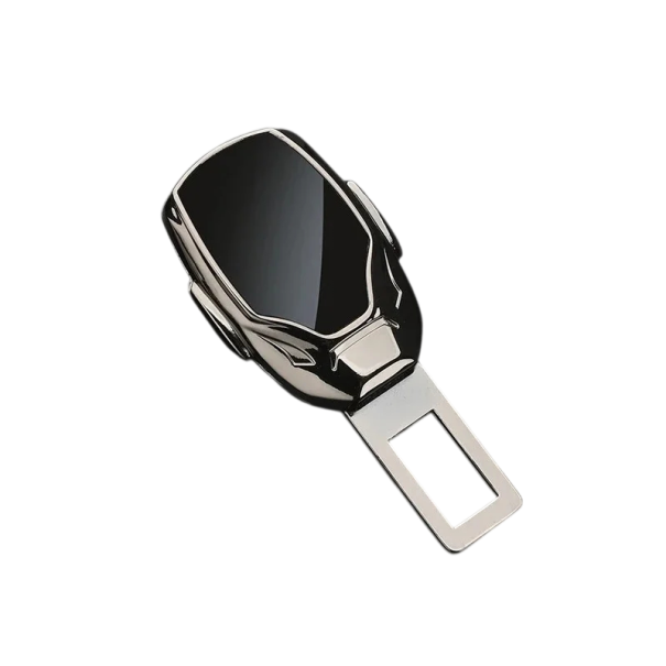 Fibbia di estensione per cintura di sicurezza auto ergonomica fibbia in design nero-argento accessorio universale per interni 1