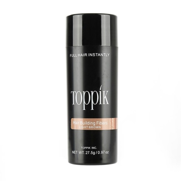 Fibras de queratina para engrosar el cabello fino marrón claro