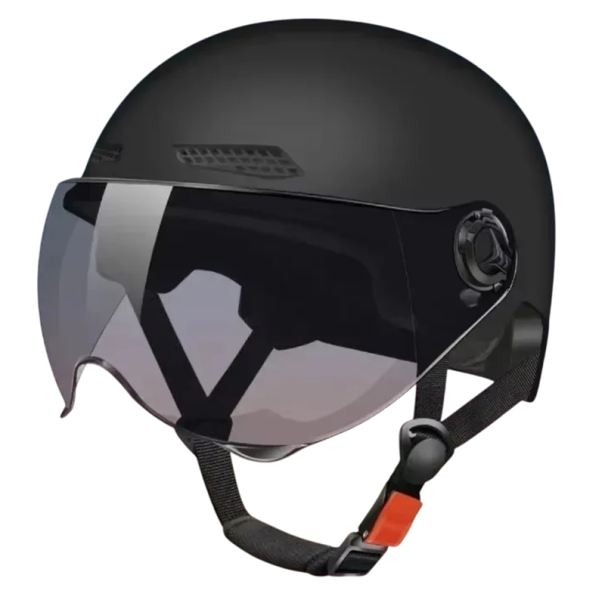 Fiets- en motorhelm met brillen Verstelbare maat Veiligheidshelm voor mannen en vrouwen voor op de fiets zwart