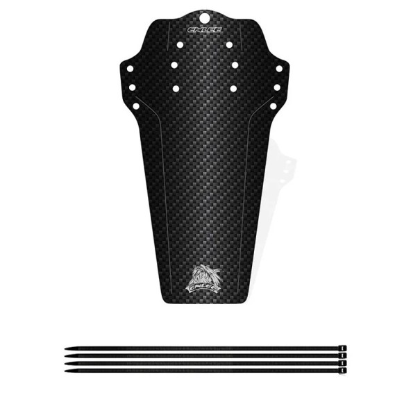 Fietsbeschermer 27 x 15 cm Universele voor- en achterfietsbeschermer Zwart carbonlook eenvoudige sportieve design 1