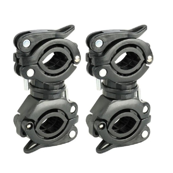 Fietslamphouder 2 stuks zwart