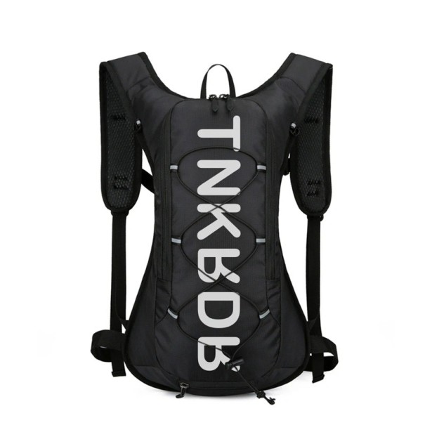 Fietsrugzak 12L 41 x 29 x 10 cm Waterdicht materiaal Reflecterende elementen Survivalfluitje Ademende banden Helmhoes Lichtgewicht sportrugzak zwart