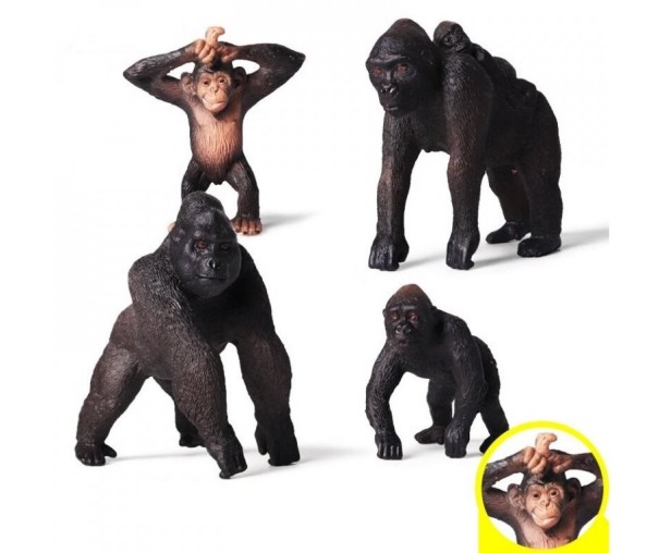 Figuras de gorila 4 piezas 1