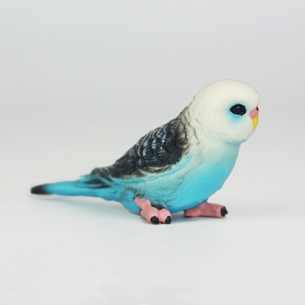 Figurine de perruche bleu clair