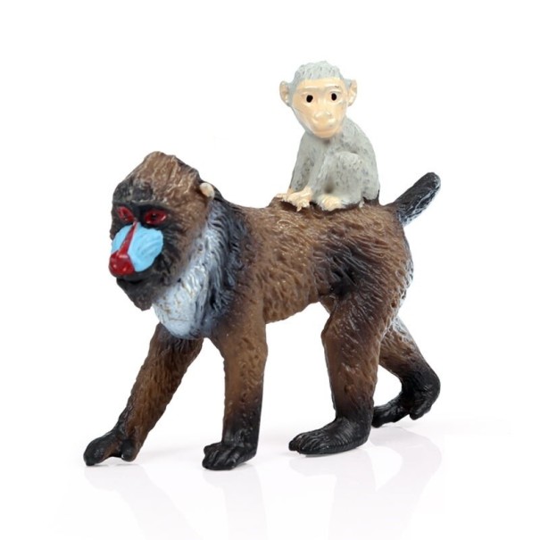 Figurine de singe et de petit 1