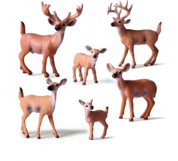Figurine di cervi 6 pz 1