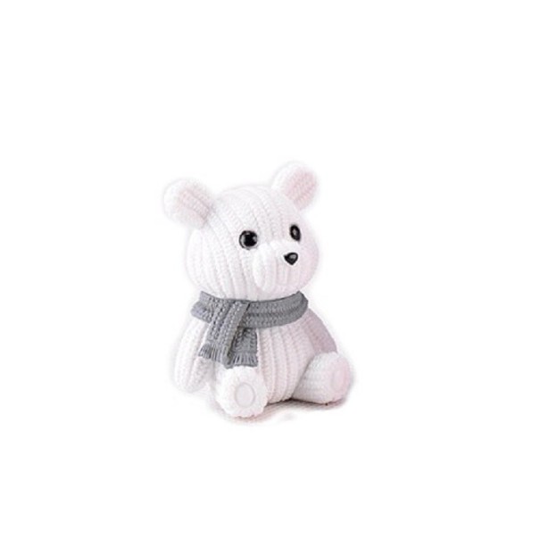Figurine en plastique d'ours blanc L