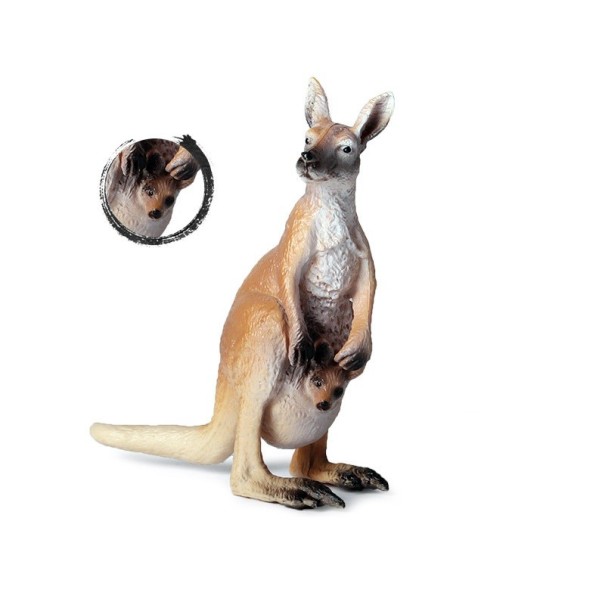 Figurine kangourou et son petit 1